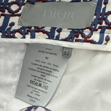 クリスチャン・ディオール Christian Dior オブリーク総柄シルクハーフパンツ 013C121A4751 ブルー シルク メンズ ショートパンツ
