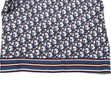 クリスチャン・ディオール Christian Dior オブリーク総柄シルクハーフパンツ 013C121A4751 ブルー シルク メンズ ショートパンツ