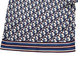 クリスチャン・ディオール Christian Dior オブリーク総柄シルクハーフパンツ 013C121A4751 ブルー シルク メンズ ショートパンツ