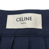 セリーヌ CELINE トリオンフ金具プリーツスカート 2J335865C ネイビー アセテート レディース スカート