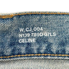 セリーヌ CELINE デニムテーパードパンツ N139 789D 07LS ライトブルー デニム レディース デニムパンツ