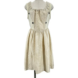 ルイ・ヴィトン LOUIS VUITTON ドローストリングスキューバワンピース FQDS90 クリーム シルク レディース ワンピース