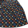 ルイ・ヴィトン LOUIS VUITTON ゲームオンラッフル襟ベイビードールドレス FKD651 ブラック シルク レディース ワンピース