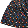 ルイ・ヴィトン LOUIS VUITTON ゲームオンラッフル襟ベイビードールドレス FKD651 ブラック シルク レディース ワンピース