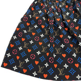 ルイ・ヴィトン LOUIS VUITTON ゲームオンラッフル襟ベイビードールドレス FKD651 ブラック シルク レディース ワンピース