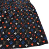 ルイ・ヴィトン LOUIS VUITTON ゲームオンラッフル襟ベイビードールドレス FKD651 ブラック シルク レディース ワンピース