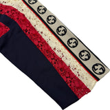 グッチ GUCCI GGロゴレース切り替えワンピース 573974 ネイビー ポリエステル レディース ワンピース