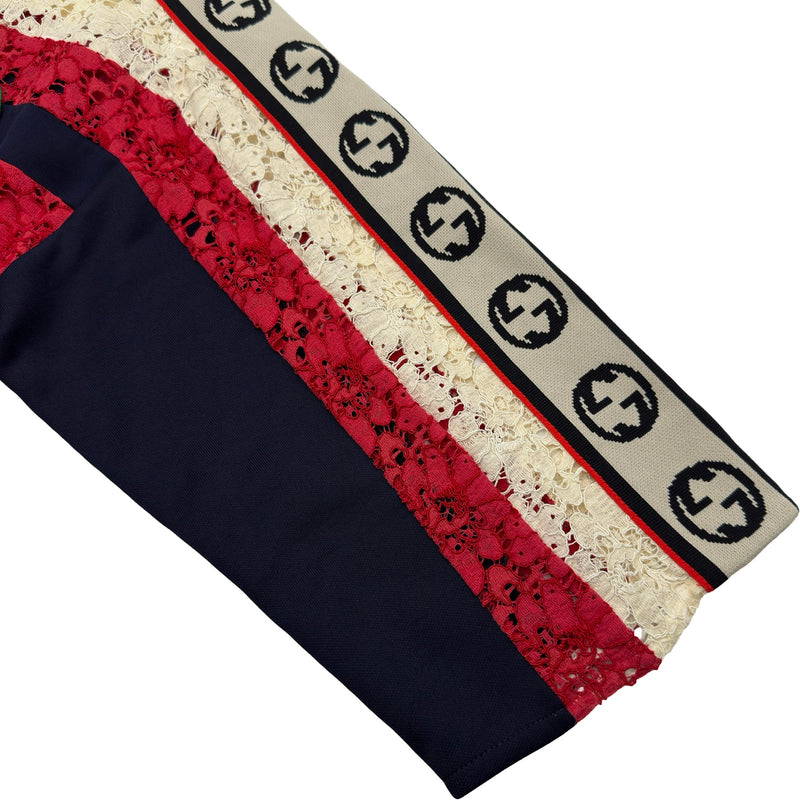 グッチ GUCCI GGロゴレース切り替えワンピース 573974 ネイビー