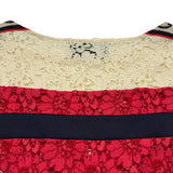 グッチ GUCCI GGロゴレース切り替えワンピース 573974 ネイビー ポリエステル レディース ワンピース