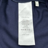グッチ GUCCI GGロゴレース切り替えワンピース 573974 ネイビー ポリエステル レディース ワンピース