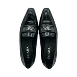 プラダ PRADA トライアングルロゴパテントローファー 1D193N ブラック パテント レディース ローファー