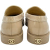 シャネル CHANEL ココマークチェーンロゴローファー G37430 ベージュ パテント レディース ローファー