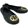 トリーバーチ TORY BURCH ロゴプレートフラットシューズ ブラック レザー レディース その他靴