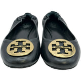 トリーバーチ TORY BURCH ロゴプレートフラットシューズ ブラック レザー レディース その他靴