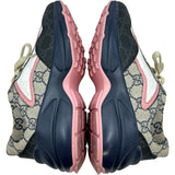 グッチ GUCCI ライトン GG総柄ローカットスニーカー ネイビー レディース スニーカー