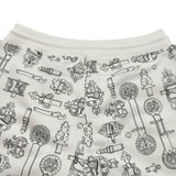 エルメス HERMES フェロヌリープリントショートパンツ 6E4417DG ホワイト コットン レディース ショートパンツ