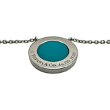 ティファニー TIFFANY＆CO TTWOサークルネックレス ホワイトゴールド Au750 ターコイズ ジュエリー