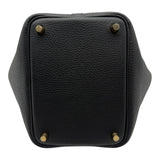 エルメス HERMES ピコタンロックPM K刻 ブラック ゴールド金具 トリヨン レディース ハンドバッグ