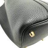 エルメス HERMES ピコタンロックPM K刻 ブラック ゴールド金具 トリヨン レディース ハンドバッグ