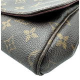 ルイ・ヴィトン LOUIS VUITTON フェイボリットMM M40718 ブラウン モノグラム/レザー レディース ショルダーバッグ