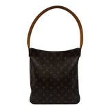 ルイ・ヴィトン LOUIS VUITTON ルーピングGM M51145 ブラウン モノグラム/レザー レディース ショルダーバッグ