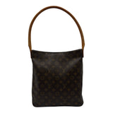 ルイ・ヴィトン LOUIS VUITTON ルーピングGM M51145 ブラウン モノグラム/レザー レディース ショルダーバッグ