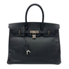 エルメス HERMES バーキン35 □M刻 ブラック シルバー金具 エプソン レディース ハンドバッグ