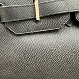 エルメス HERMES バーキン35 □M刻 ブラック シルバー金具 エプソン レディース ハンドバッグ