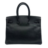 エルメス HERMES バーキン35 □M刻 ブラック シルバー金具 エプソン レディース ハンドバッグ