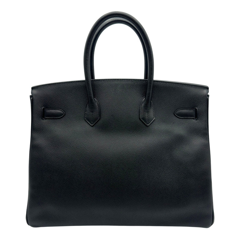 ✨エルメス HERMES✨ ブラック ハンドバッグF エルメス HERMES バーキン35 □M刻 ブラック シルバー金具 エプソン