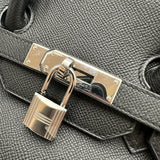 エルメス HERMES バーキン35 □M刻 ブラック シルバー金具 エプソン レディース ハンドバッグ