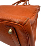 エルメス HERMES オータクロア32 □E刻 オレンジ ゴールド金具 トゴ ユニセックス ハンドバッグ