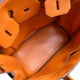 エルメス HERMES オータクロア32 □E刻 オレンジ ゴールド金具 トゴ ユニセックス ハンドバッグ