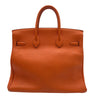 エルメス HERMES オータクロア32 □E刻 オレンジ ゴールド金具 トゴ ユニセックス ハンドバッグ