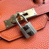 エルメス HERMES オータクロア32 □E刻 オレンジ ゴールド金具 トゴ ユニセックス ハンドバッグ