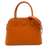 エルメス HERMES ボリード27 オレンジ シルバー金具 シャモニー レディース ショルダーバッグ