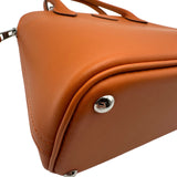 エルメス HERMES ボリード27 オレンジ シルバー金具 シャモニー レディース ショルダーバッグ
