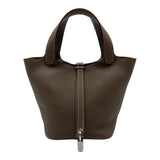 エルメス HERMES ピコタンロックPM U刻 エトゥープ シルバー金具 トリヨン レディース ハンドバッグ