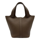 エルメス HERMES ピコタンロックPM U刻 エトゥープ シルバー金具 トリヨン レディース ハンドバッグ