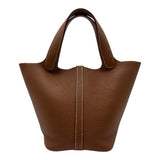 エルメス HERMES ピコタンロックPM U刻 ゴールド ゴールド金具 トリヨン レディース ハンドバッグ