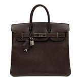 エルメス HERMES オータクロア28 □J刻 ショコラ シルバー金具 エプソン レディース ハンドバッグ