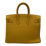エルメス HERMES バーキン25 C刻 ジョーヌアンブル シルバー金具 トゴ レディース ハンドバッグ