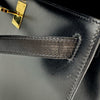 エルメス HERMES ケリー28 外縫い 〇W刻印 ブラック ゴールド金具 ボックスカーフ レディース ハンドバッグ ショルダーバッグ