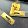 エルメス HERMES ケリー28 外縫い 〇W刻印 ブラック ゴールド金具 ボックスカーフ レディース ハンドバッグ ショルダーバッグ