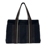 エルメス HERMES トロカホリゾンタルMM ブラック トワル/レザー メンズ トートバッグ