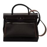 エルメス HERMES エールバッグジップPM K刻 エベンヌ シルバー金具 トワル/ハンター レディース ショルダーバッグ
