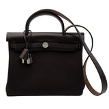 エルメス HERMES エールバッグジップPM K刻 エベンヌ シルバー金具 トワル/ハンター レディース ショルダーバッグ
