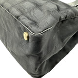 シャネル CHANEL ニュートラベルライントートMM A15991 10番台 ブラック ナイロンジャガード/レザー レディース トートバッグ
