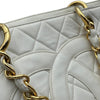 シャネル CHANEL ココマーク チェーントートバッグ 4番台 ホワイト ゴールド金具 ラムスキン レディース トートバッグ