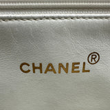 シャネル CHANEL ココマーク チェーントートバッグ 4番台 ホワイト ゴールド金具 ラムスキン レディース トートバッグ